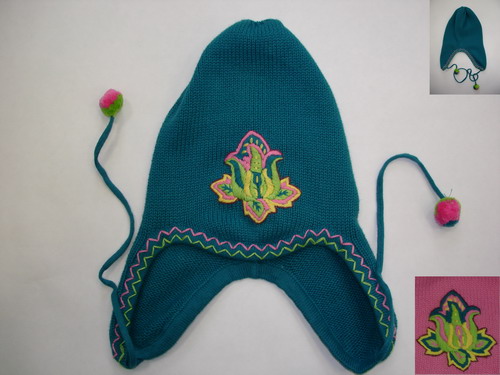 5872 Шапка   ЭТНОС  РОЗОВЫЙ ГОЛУБОЙ (раз. S.M.L ) 158 р. РАСПРОДАЖА 