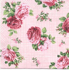 розы на розовом. Клинские салфетки
