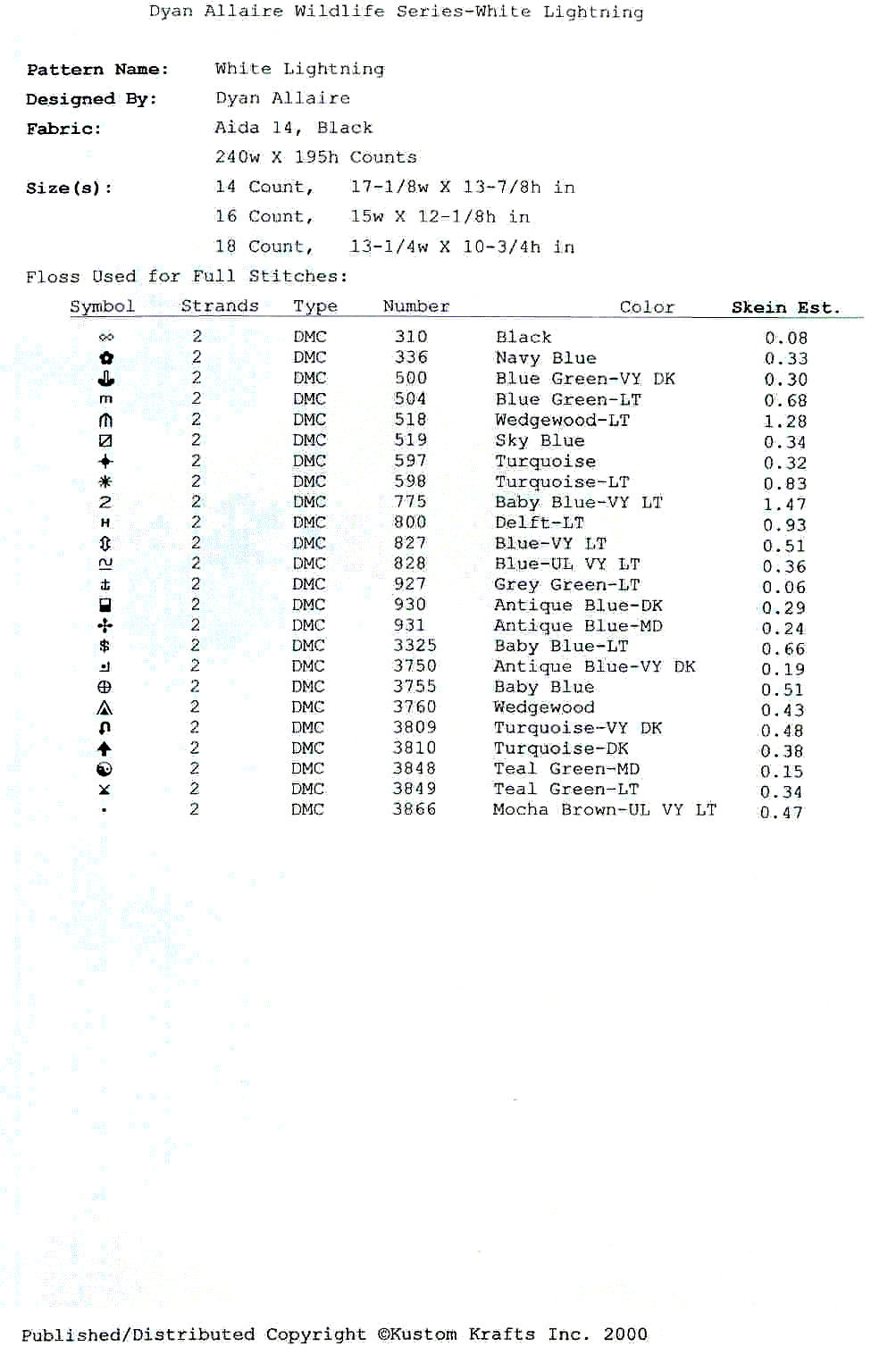 kustom krafts - White Lightning