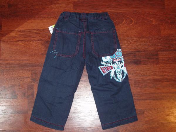 5875 Джинсы  дм с отстрочкой на флисе ГОЛУБОЙ 80-120  сзади  312 руб. РАСПРОДАЖА 