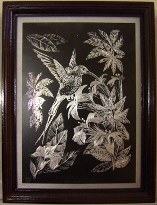 Картина-гравюра 'Нектарница'. Разное