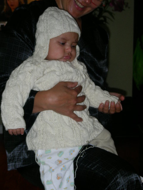 Внук весь в белом. 