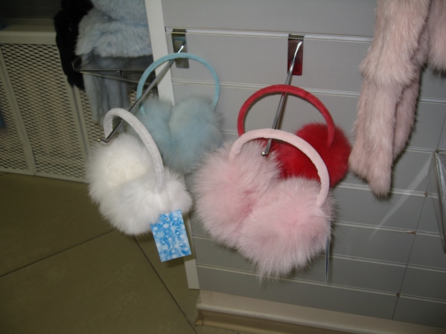 наушники песец. шапки