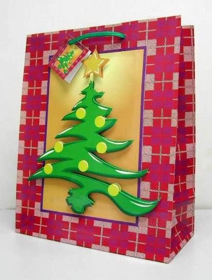 Новогодний подарочный пакет M087. Пакеты НГ