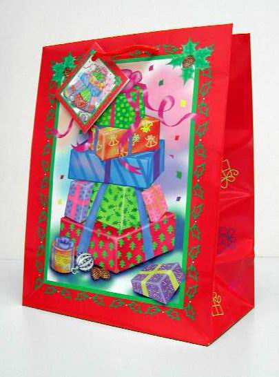 Новогодний подарочный пакет M353. Пакеты НГ