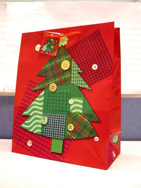 Новогодний подарочный пакет M611. Пакеты НГ