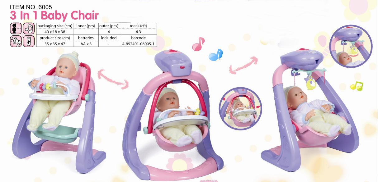 Play 6005	Стульчик для куклы 3 в 1 	1 070,00. playgo