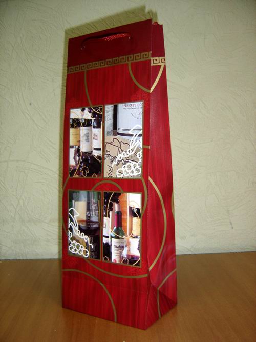 Бутылочный подарочный пакет A1230. Пакеты