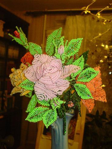 розы. бисер