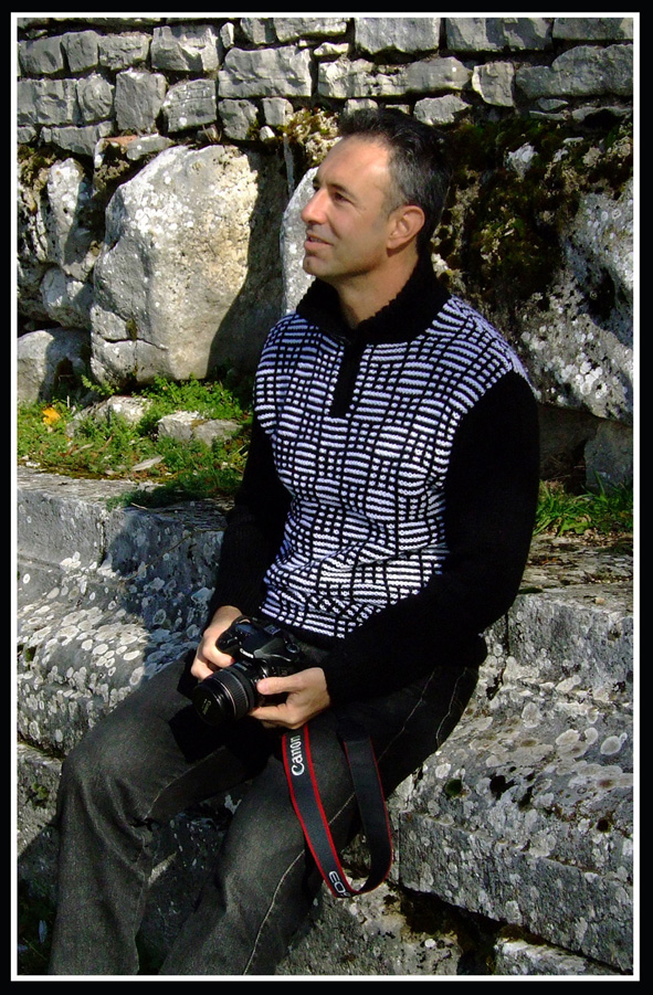 Черно-белый свитер для мужа. Мои работы - вязание