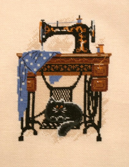 Кошка ('Риолис' № 857). Вышивка крестиком