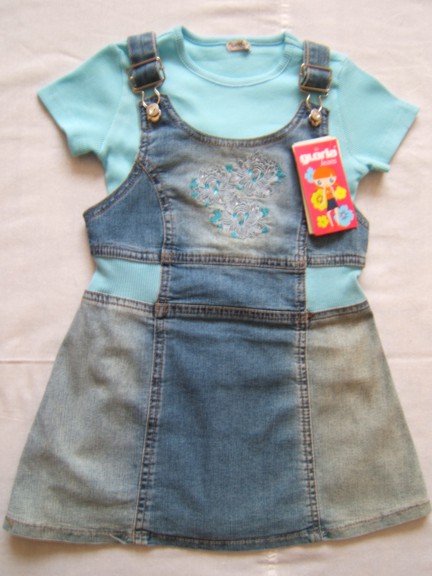 Джинсовый комплект Айва+ футболка, арт.5001. Джинсовая одежда д. девочек