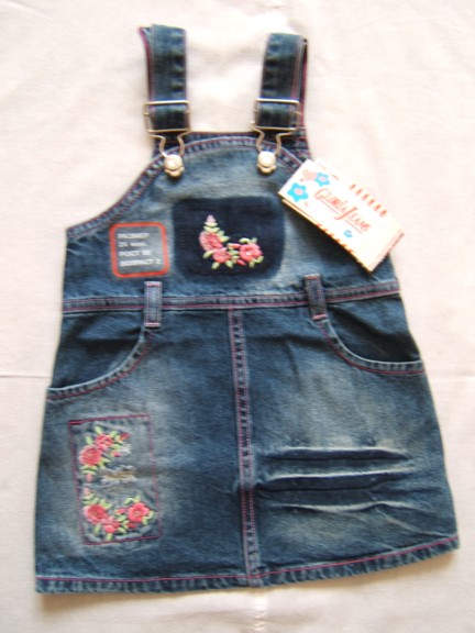 Джинсовый сарафан Астра, арт. 15008. Джинсовая одежда д. девочек