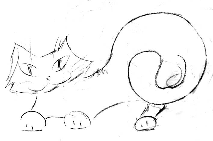 кошка номер два. Дашины рисунки