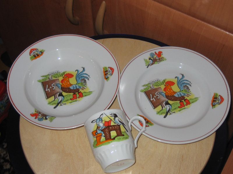 Сервиз Петушок 3 предмета. НОВЫЙ.. Посуда детская