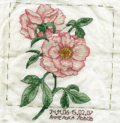 4 этап - Annelka. Цветы для Санечки