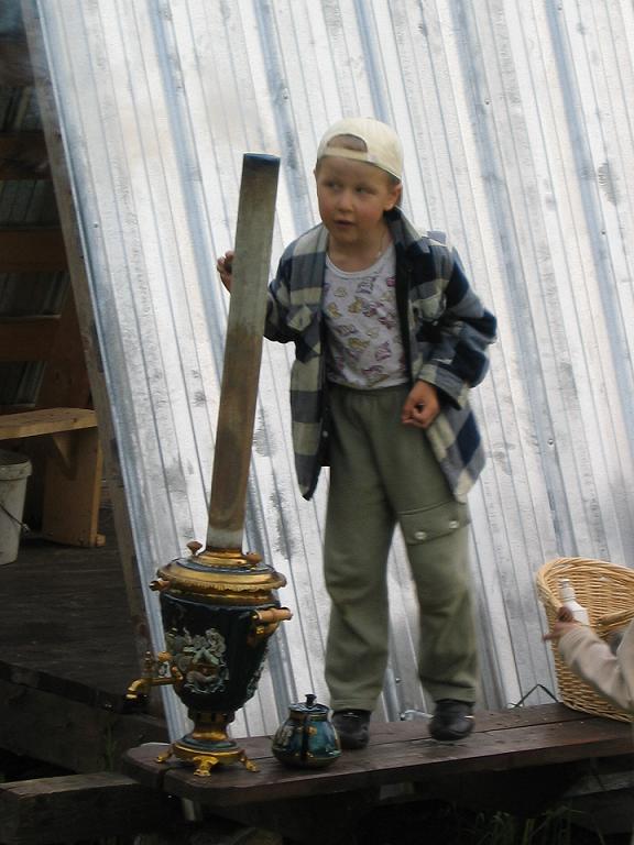 Самоварчик тульский да на березовых чурочках!. Дача