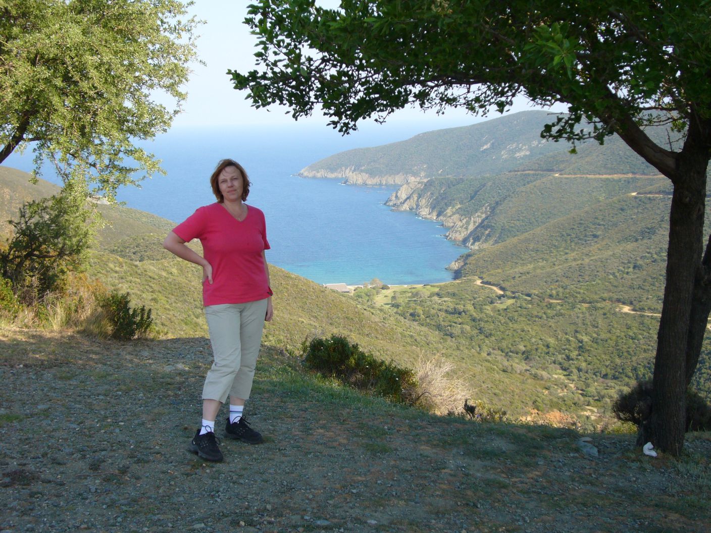 Панорама с дороги на Ситонии. Греция апрель 2007