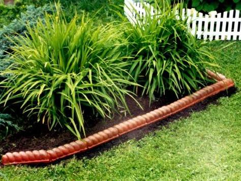 Бордюр 'Улитка' 7х350см терракот /Р/. бордюр