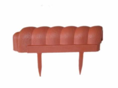 Бордюр 'Улитка' 7х350см терракот /Р/. бордюр