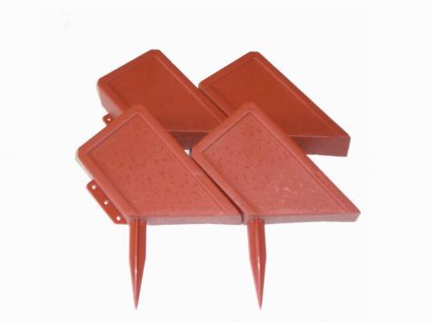 Бордюр 'Кирпич' 13х300см терракот /Р/. бордюр