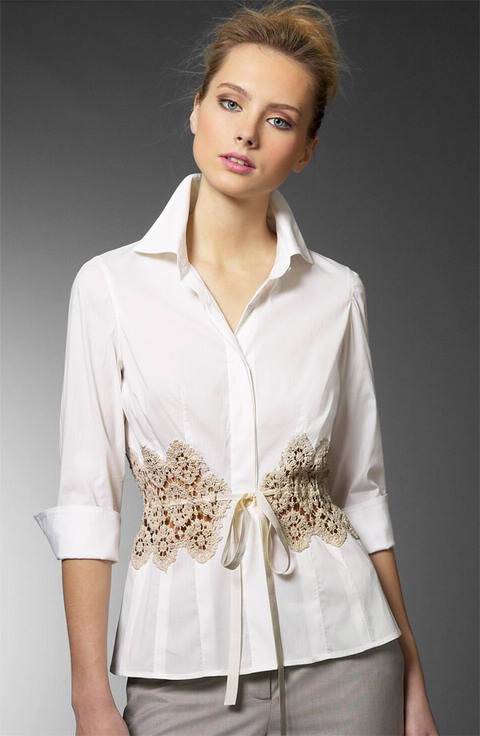 Модели с комбинированием ткани с вязанием