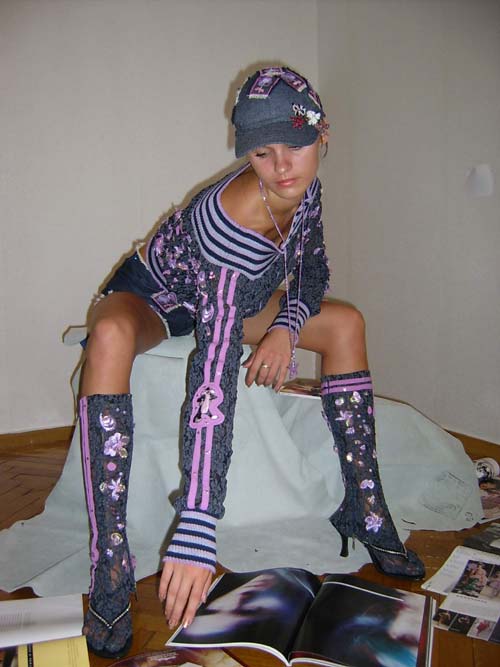 Модели с комбинированием ткани с вязанием