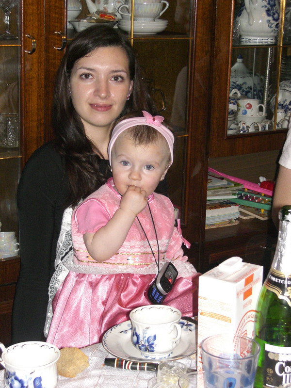 Две красотули - Каринуля и мамуля. Празднование 2-хлетия Каришки