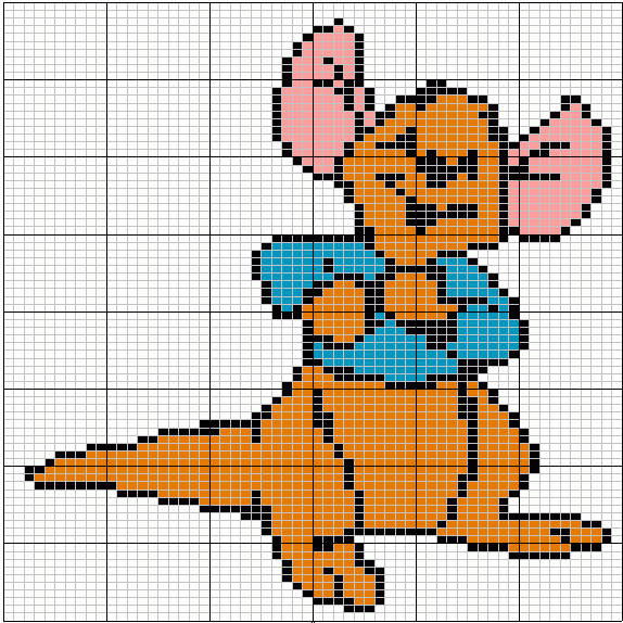 Схемы вышивки крестом животные из мультфильмов