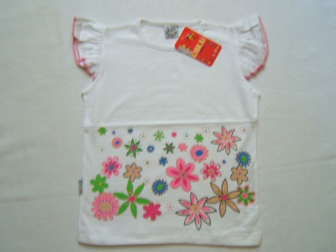 Футболка с напылением, арт.7228. Лето для девочек