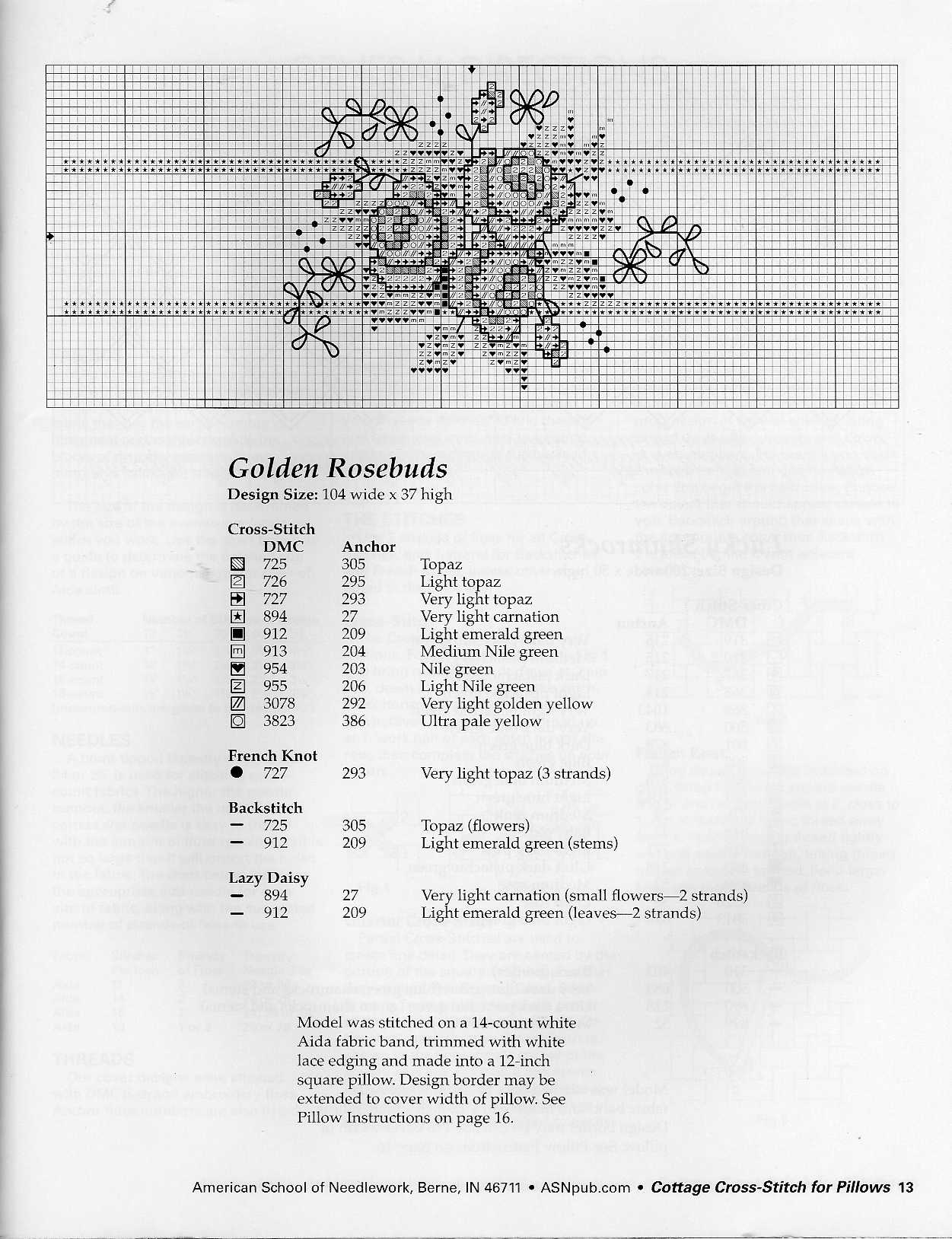 13. Cottage Cross-Stitch for Pillows