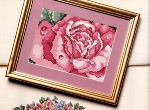 'Роза с каплей'. Вышивка/Из будущего...