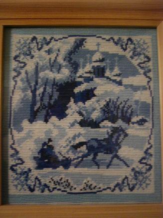 голубые сны-зима. вышивка