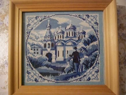 голубые сны-осень. вышивка