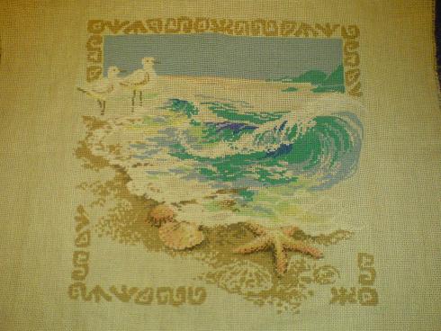 морской. вышивка