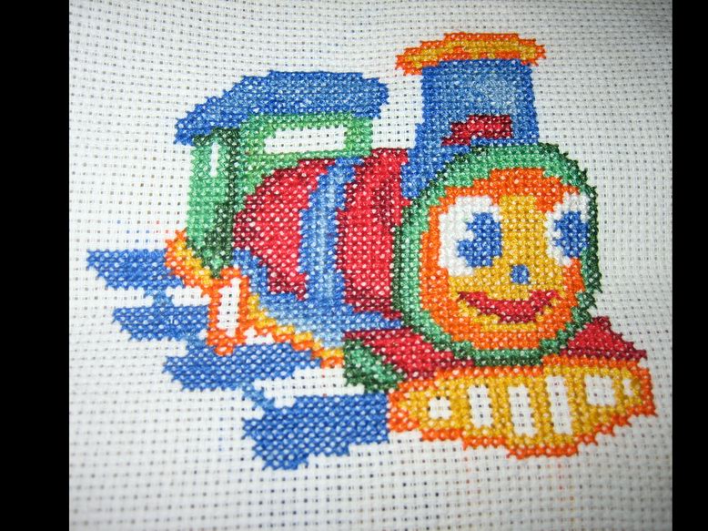 Паравозик. моя вышивка