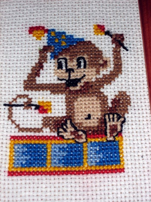 Обезьяна. моя вышивка