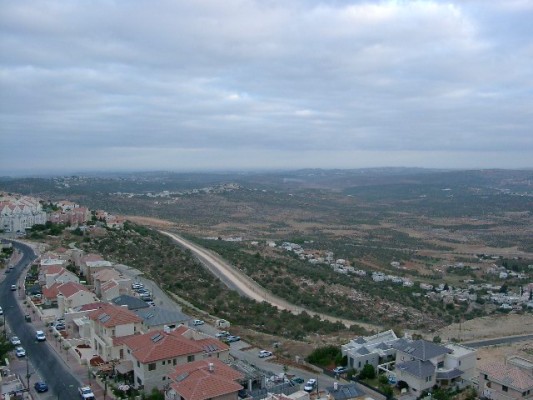 Ариэль, вид с балкона. Израиль