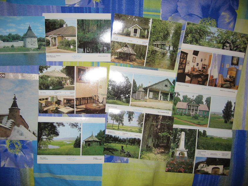 Пушк.горы набор и Псков2шт. Открытки (некоторых нет)