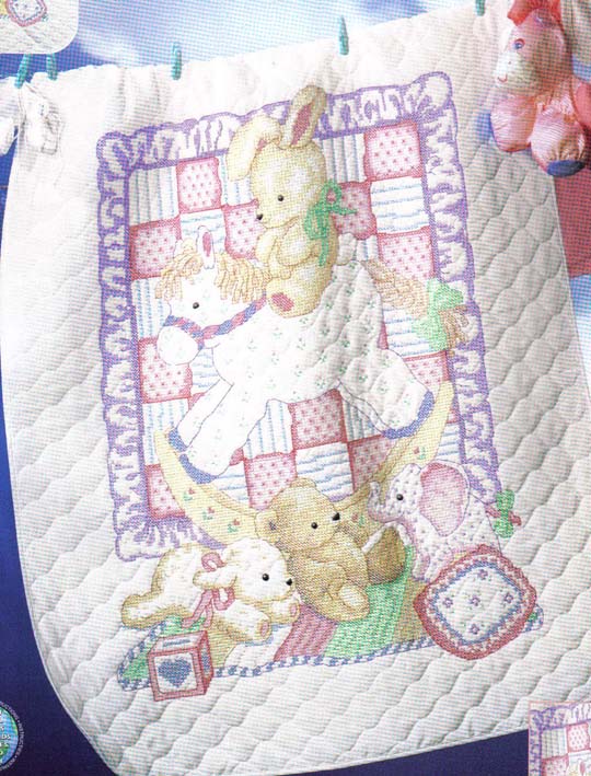 Rocking horse baby quilt 13122. Dimensions