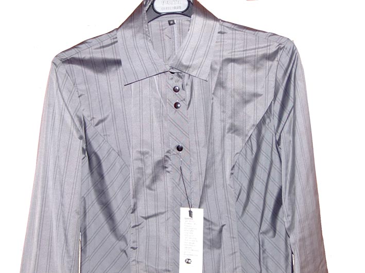 Блузка Коллез*ни 46р, серо-стальная. Новая папка