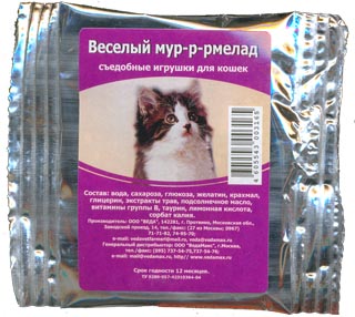 «Веселый мур*р*мелад» мармелад для кошек. . Лакомство “C*hoco Dog” и 'Мур*р*мелад'