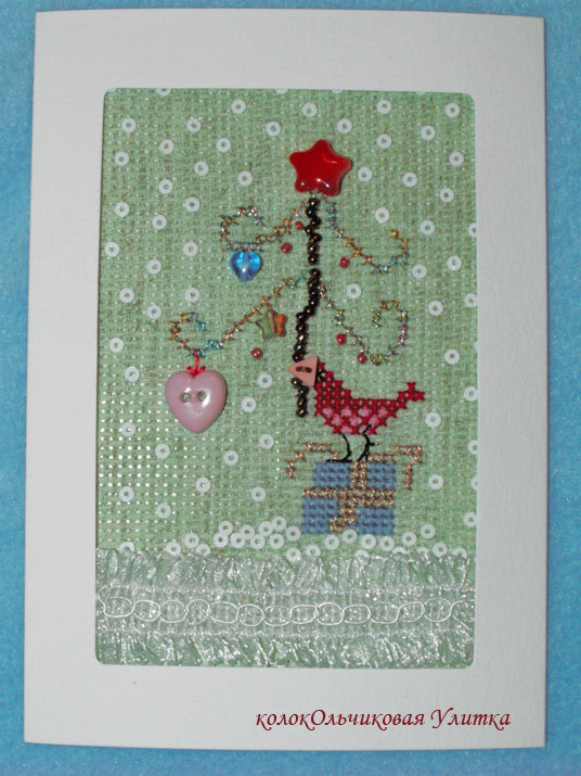 ... и падал снег:)). АВТОРСКАЯ вышивка