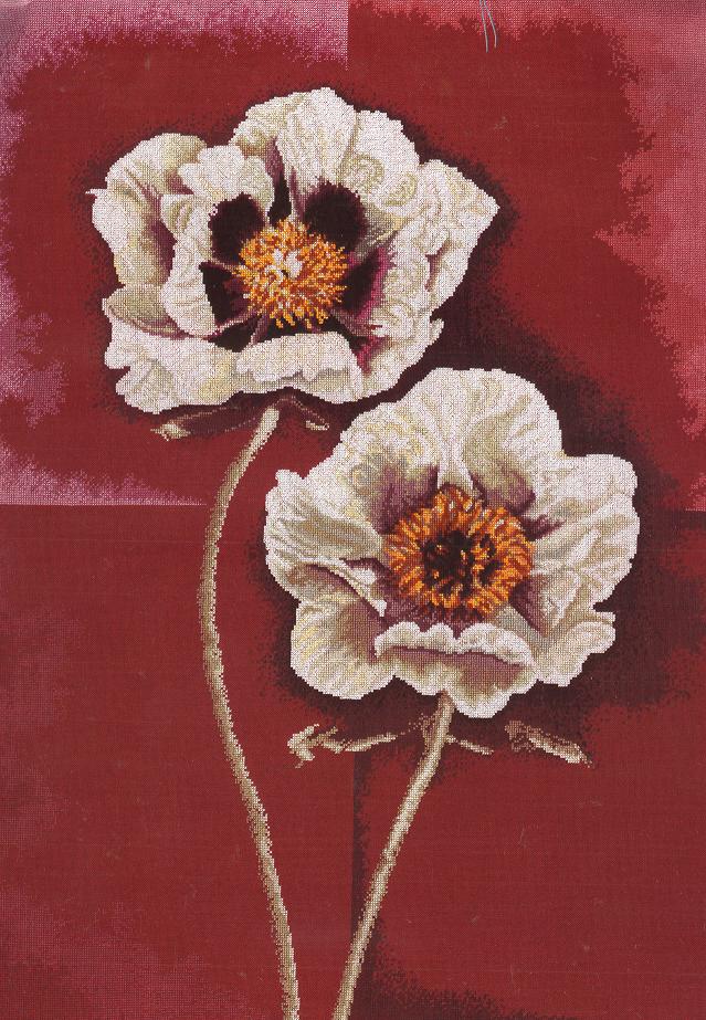 Что должно получиться. White flowers (Lanarte)