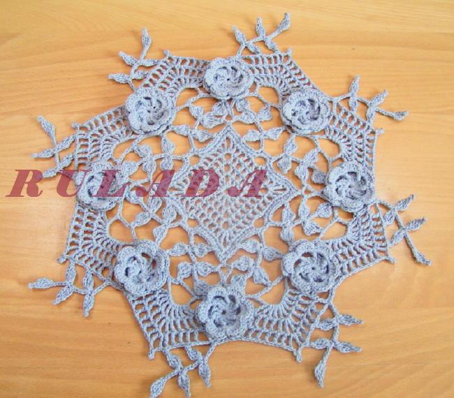 Blue rose doily. Салфетки plus