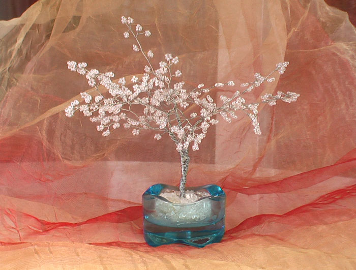 Зимнее дерево. Мои работы из бисера