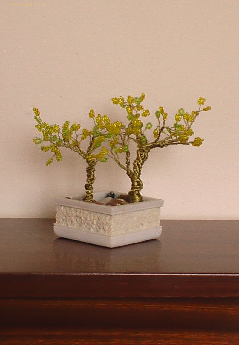 Осеннее дерево. Мои работы из бисера