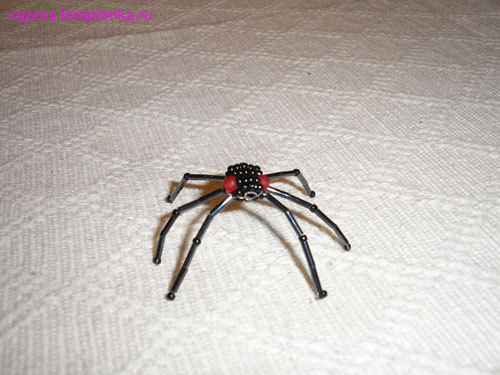 Черный паук. Мои работы из бисера