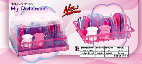 Play 3118	Игровой набор - сушка с посудой , 30 предметов	301+15%. playgo
