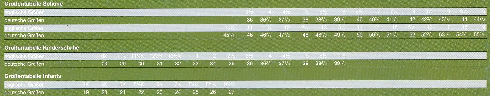 Размерная Таблица Adi*das Обувь.. 